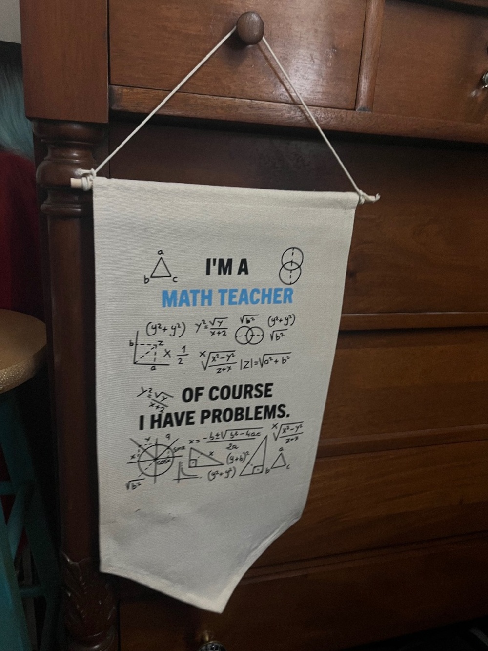 Math Teacher Wall Hanger Banner